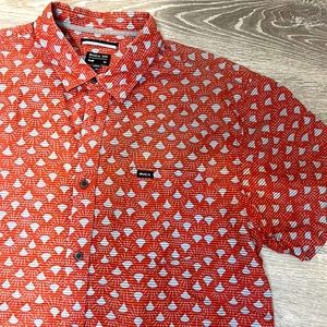 RVCA Men’s Diamond Print Button-Up